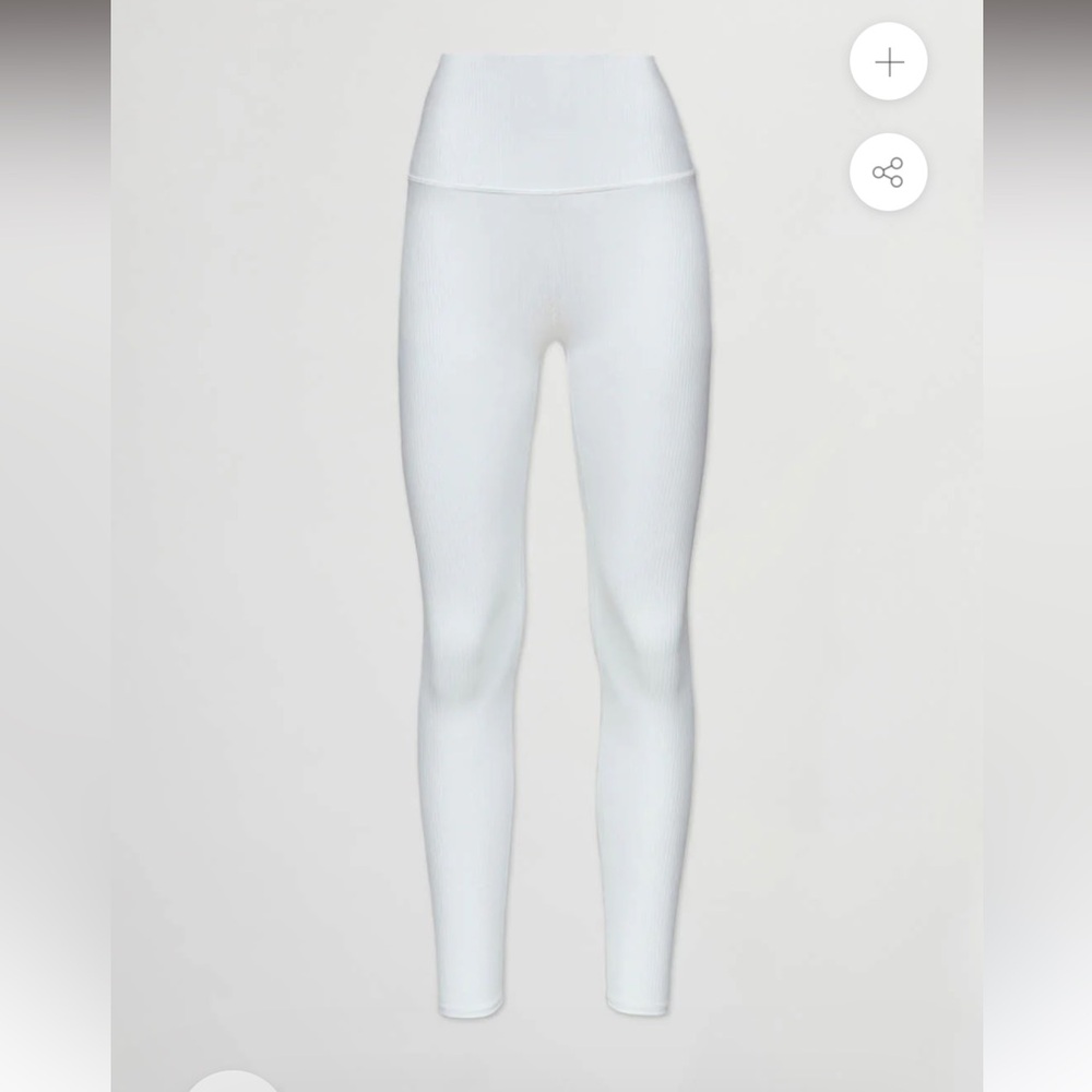 Carbon 38 white ribbed 7/8 leggings xs